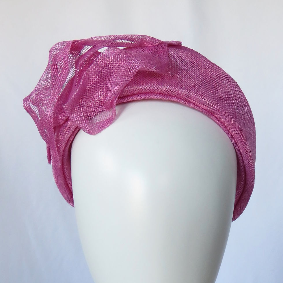 Orchid Pink Classic Headband Headpiece by Melbourne milliner Catherine Storm view 1
