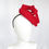 Thumbnail: Bright Red Wool Felt Mini Beret by Catherine Storm right view