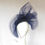 Thumbnail: Navy Blue Crinoline Big Brim Hat Headpiece by Catherine Storm back view 2