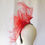 Thumbnail: Red Crinoline Headband Headpiece by Catherine Storm left back view