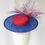Thumbnail: Blue and Red Mini Boater Hat front view
