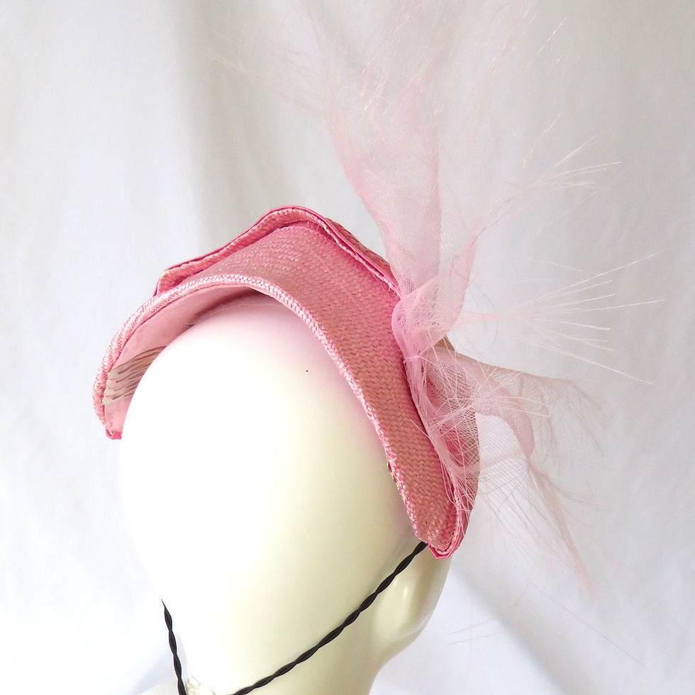 Thumbnail: Pale Pink Headband Headpiece by Melbourne milliner Catherine Storm view 5