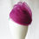 Thumbnail: Magenta Pink Crinoline Swirl Buntal Button Beret by Catherine Storm Millinery front view 2