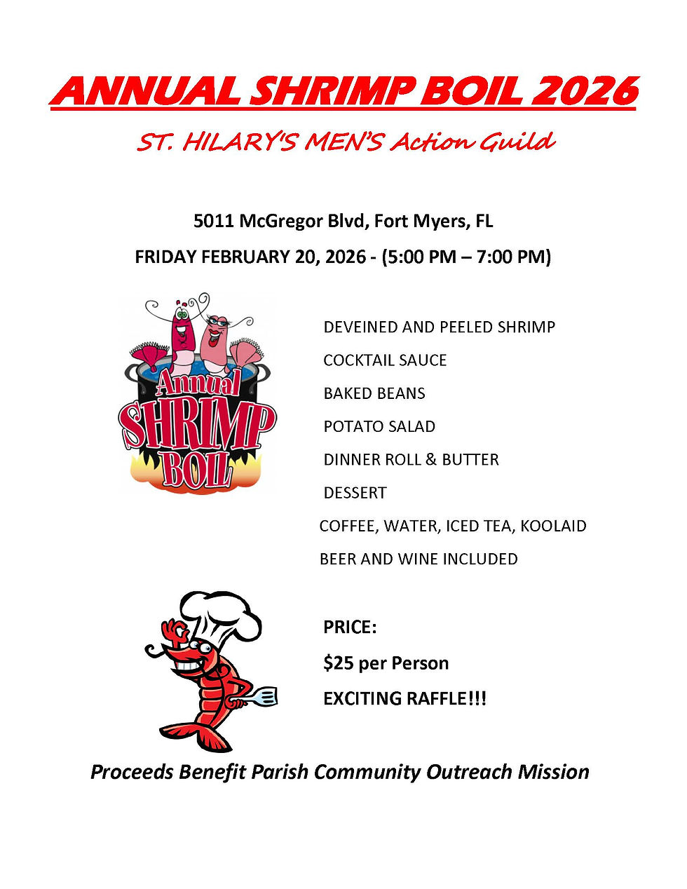 Flyer Shrimp Boil 2026