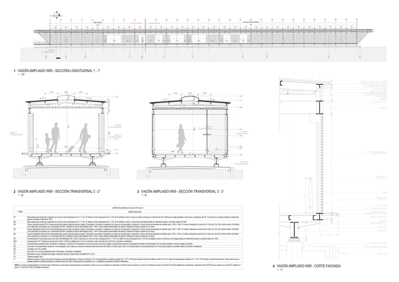 Secciones Estación CAD