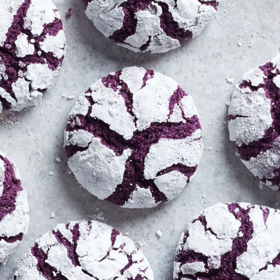Ube Crinkle Cookies image