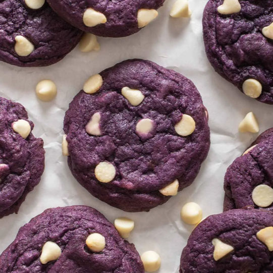 Ube White Chocolate Chip Cookies image