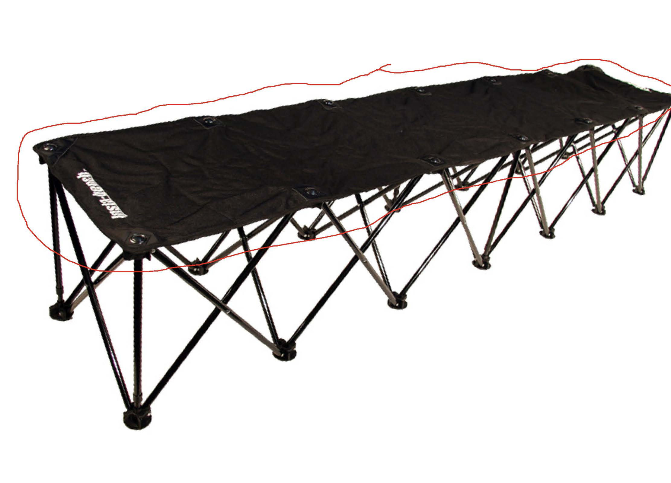 Replacement Fabric Only - Black - 6 Seater