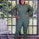 Thumbnail: Mock neck jumpsuit olive
