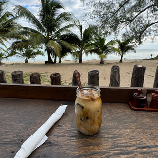 Iced Coffee at Thongs Beach Cafe