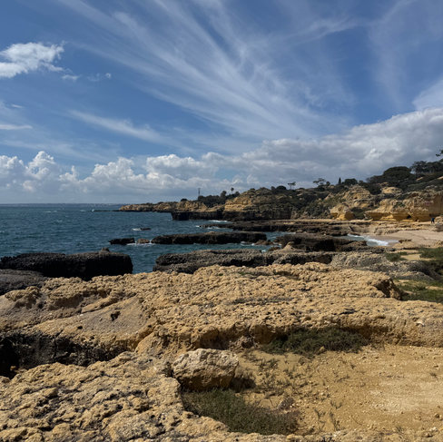 view of rocky coast with beach