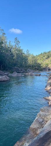 River running next to Blancaneaux Lodge