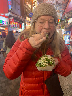 Takoyaki in Osaka, Japan