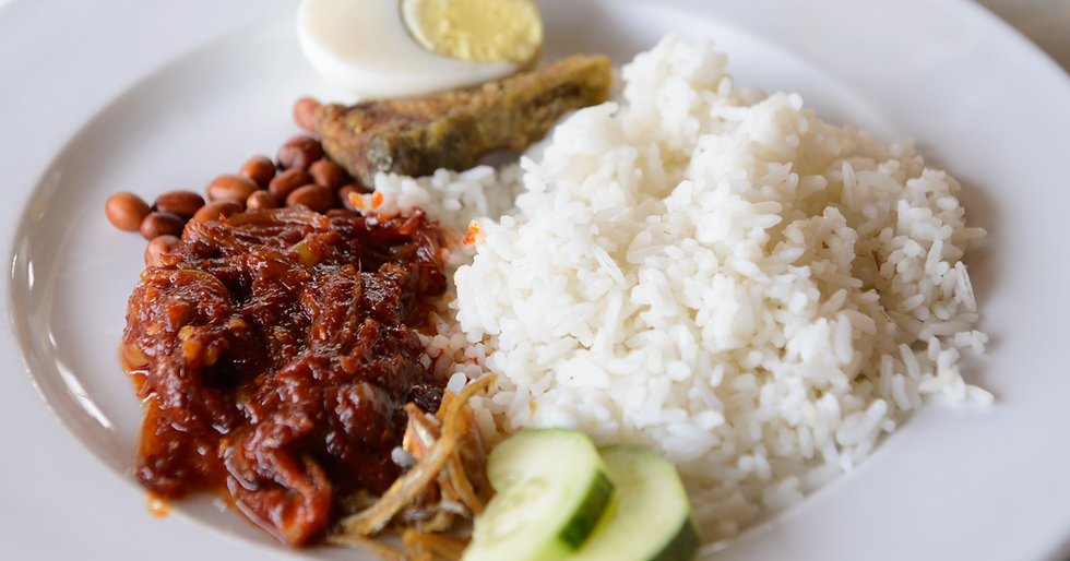 Plate of Nasi Lemak