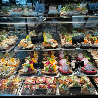 Display case of food in Torvehallerne