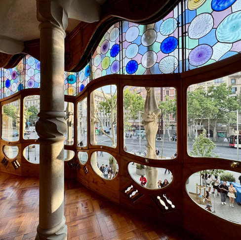 A window with stained glass