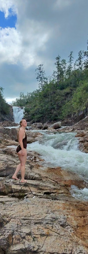 Standing below Big Rock Falls