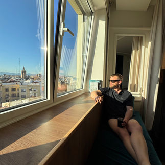 My partner admiring the Only You view