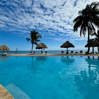 Enjoying the pool at Hopkins Bay Belize