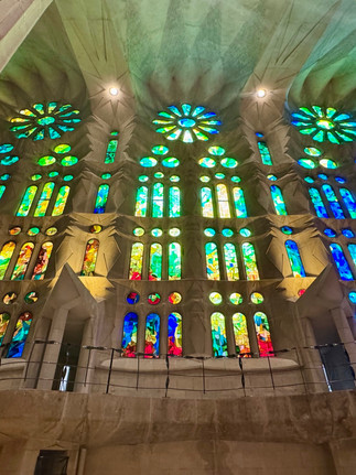 Three stained glass windows 