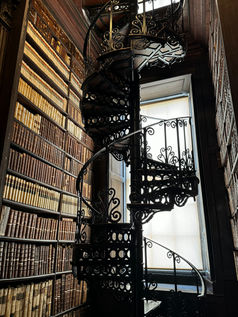 Spiral staircase in Long Room Library