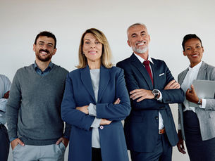 A diverse group of confident business people