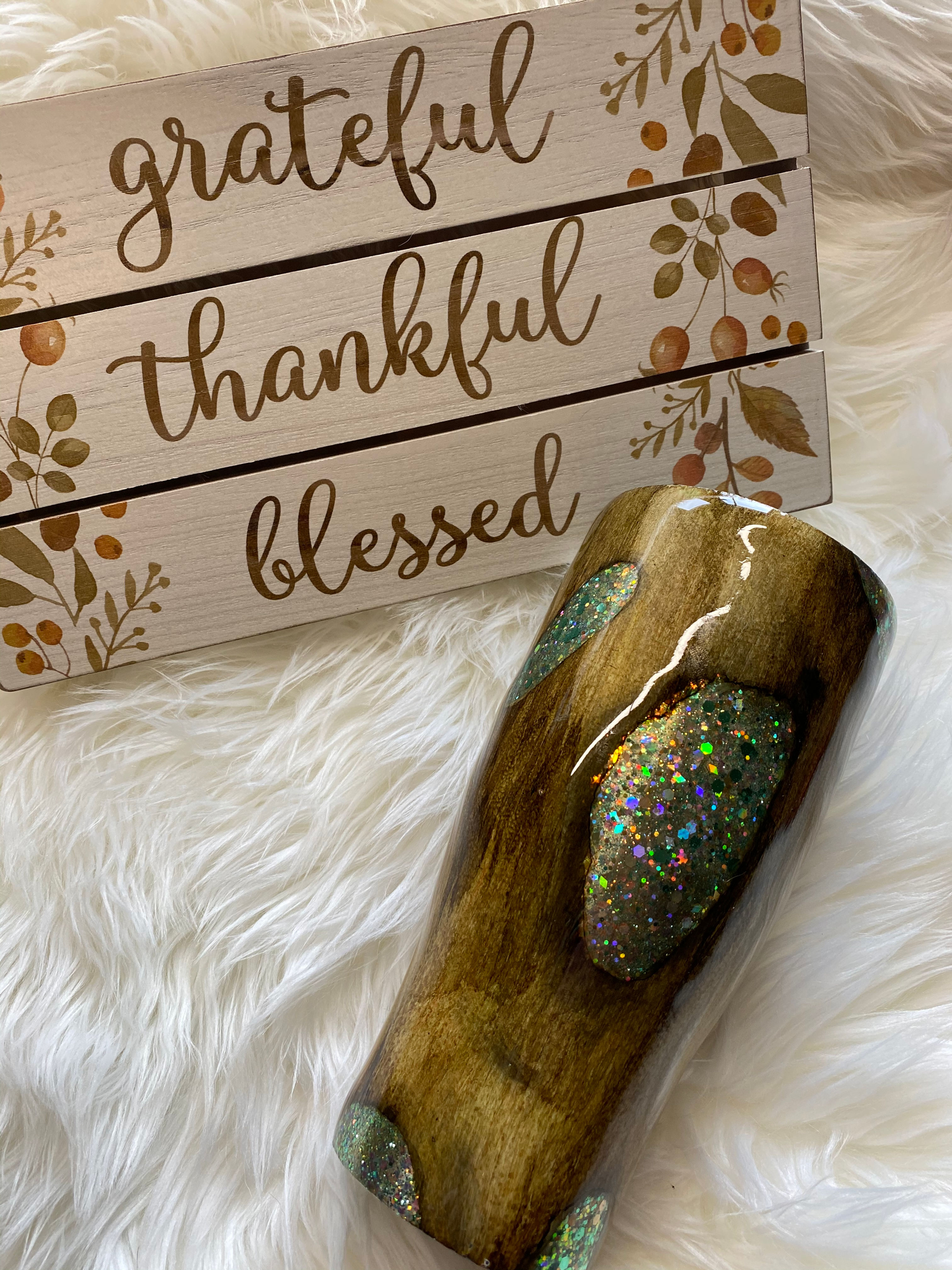 30oz Wood grain Geode