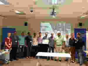 Hear U team receiving the 2nd place award
