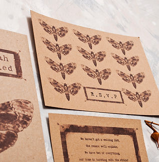 Death's Head Moth Wedding invitations