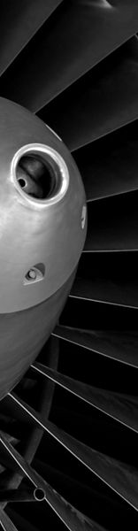 Aerospace fan blade to show one of the industries peakline supports
