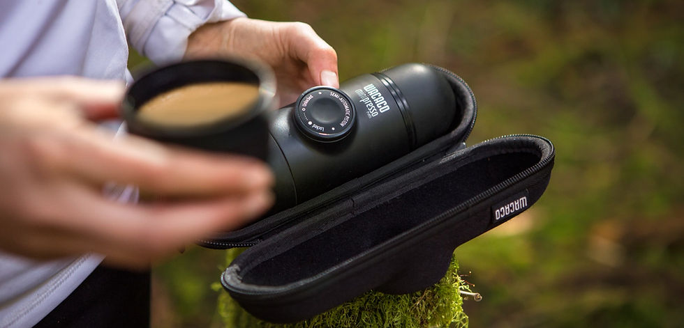 Wacaco Minipresso with espresso shot