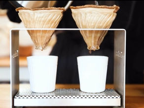 CoffeeSocks on the brew bar being used for pour over coffee.