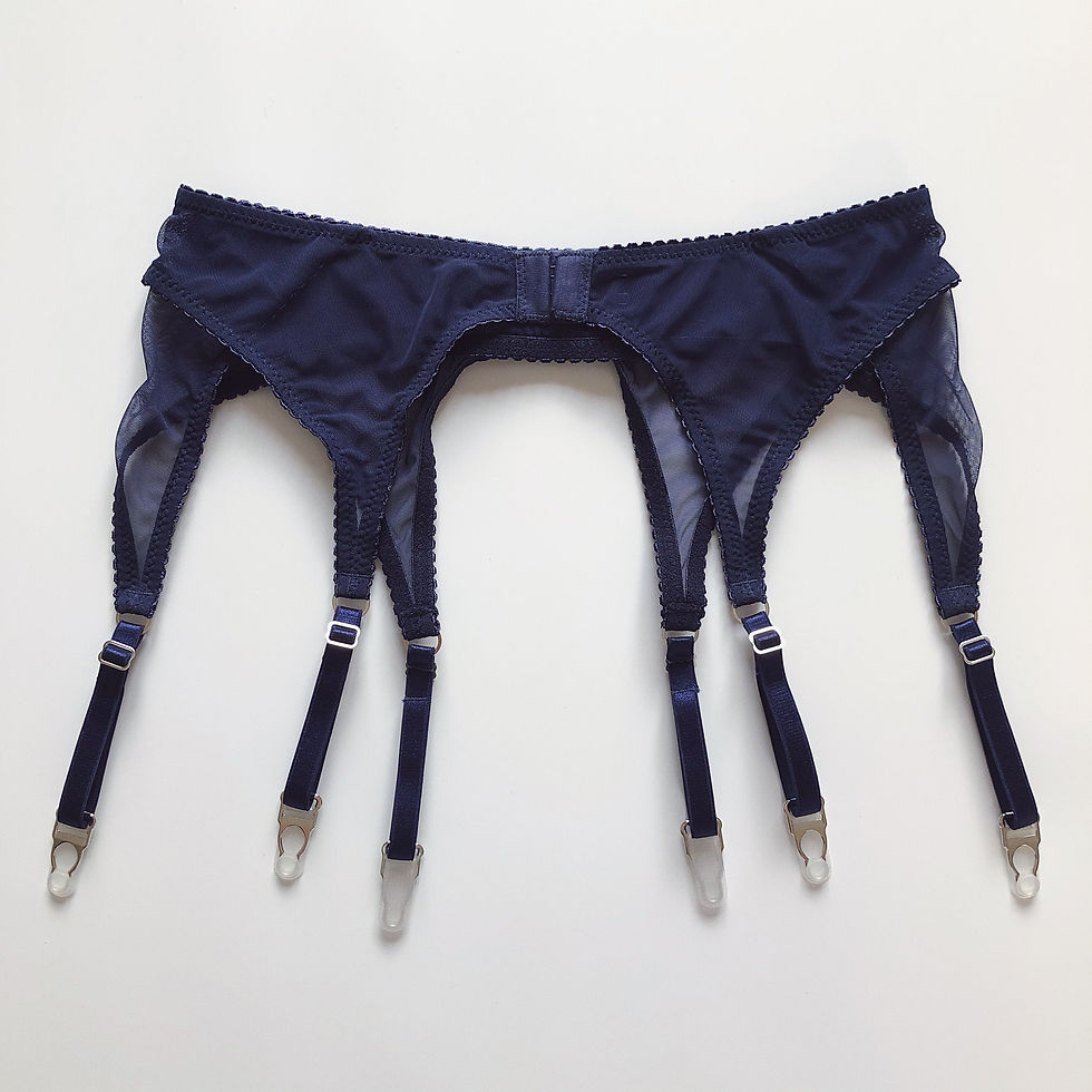 Thumbnail: Basic Navy Blue Suspender Belt