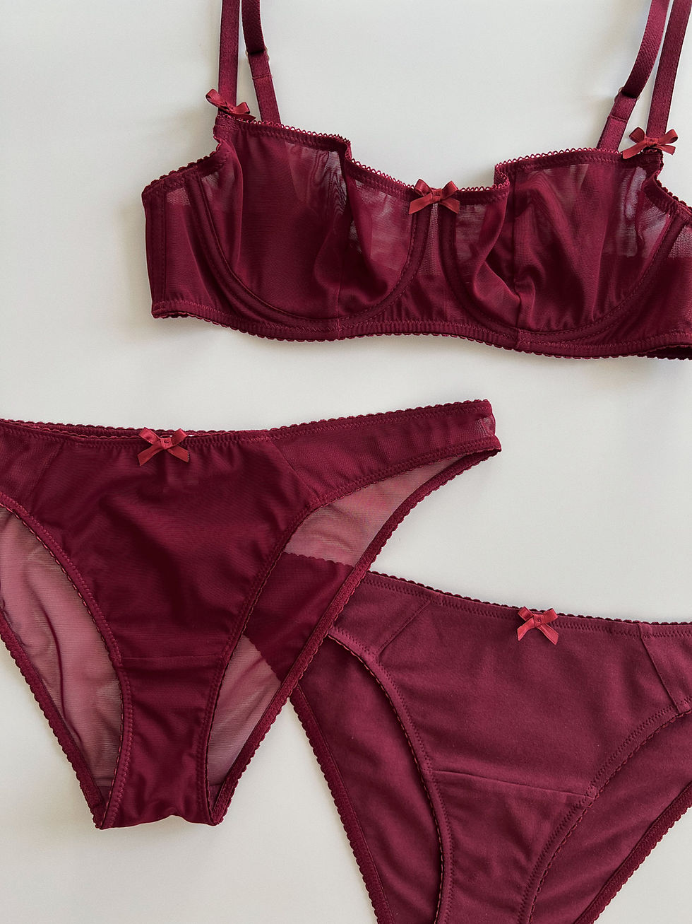 Thumbnail: Basic Burgundy balconette bra