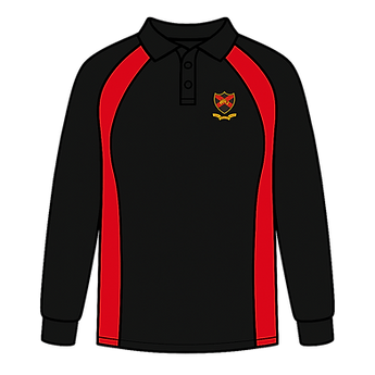 SJF black/red reversible rugby shirt (Boys)