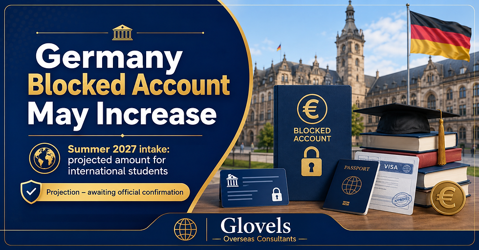 Projected Germany student blocked-account increase for the summer semester 2027 intake