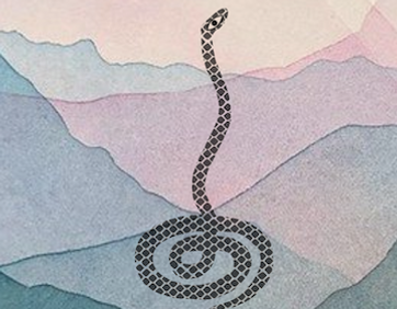 Logo d'un serpent comme symbole de l'énergie de la kundalini