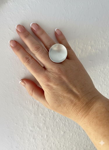 Bold Sterling Silver Disc Statement Ring | Solid Sterling Silver
