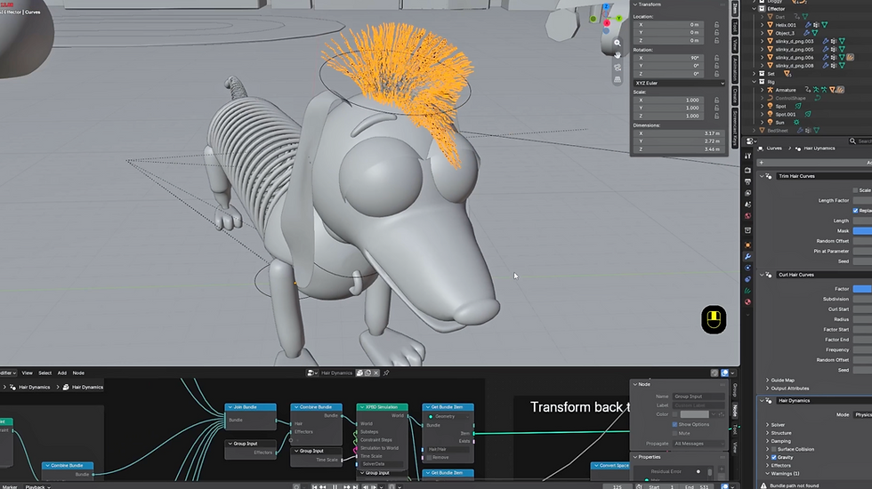 Blender 5.2 Fur Hair Simulation