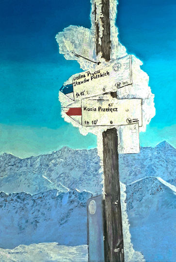 Magdalena Włodarczyk, Na szlaku, 70 cm x 50 cm, suchy pastel na papierze, 2022 rok.jpg