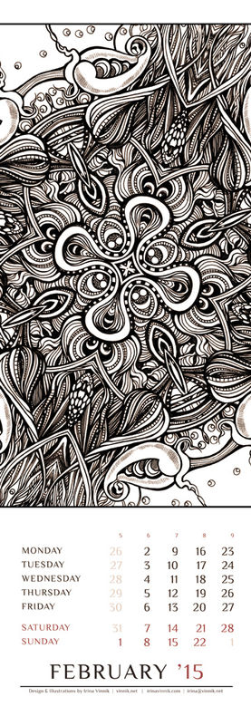 Radial botanical mandala composed of bulbs, seeds, vines, and floral motifs.