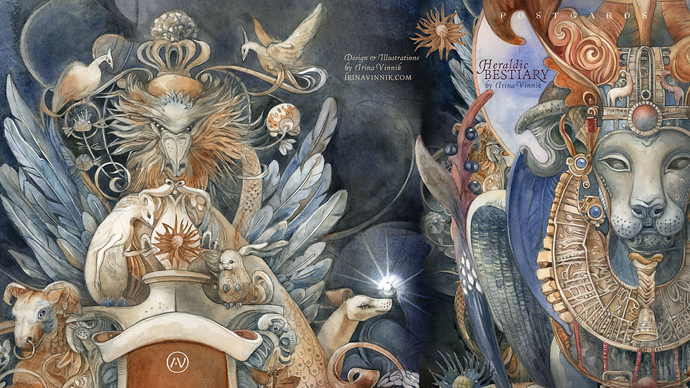 Thumbnail: Heraldic Bestiary / Postcard Set