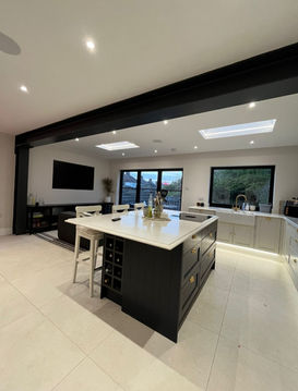 Premium spotlights in a modern, luxury kitchen environment