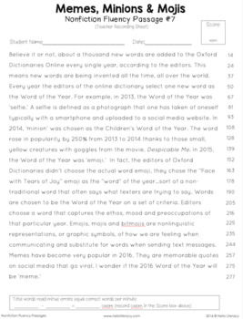 Thumbnail: RTI: 60 Fluency Passages for Progress Monitoring Comprehension 5th-12th Grades
