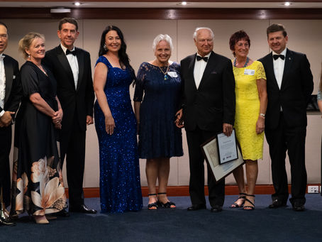 Awards presentation for Mr Richard Arnold with political representatives and community leaders present