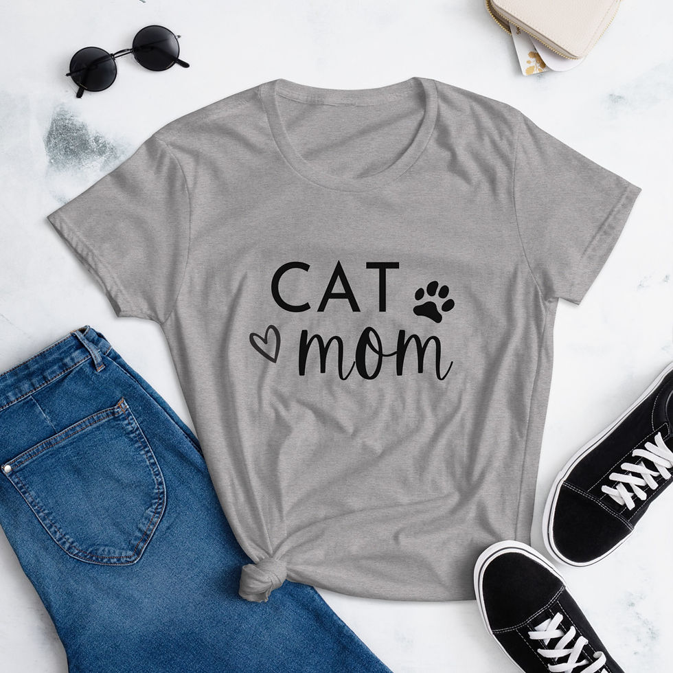 Thumbnail: Cat Mom, Women's Short Sleeve T-Shirt