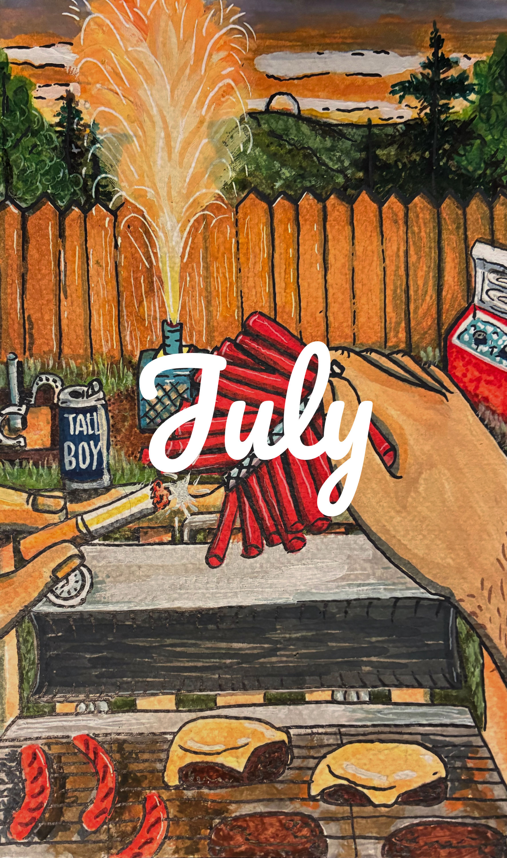 July 4x6 Art Print