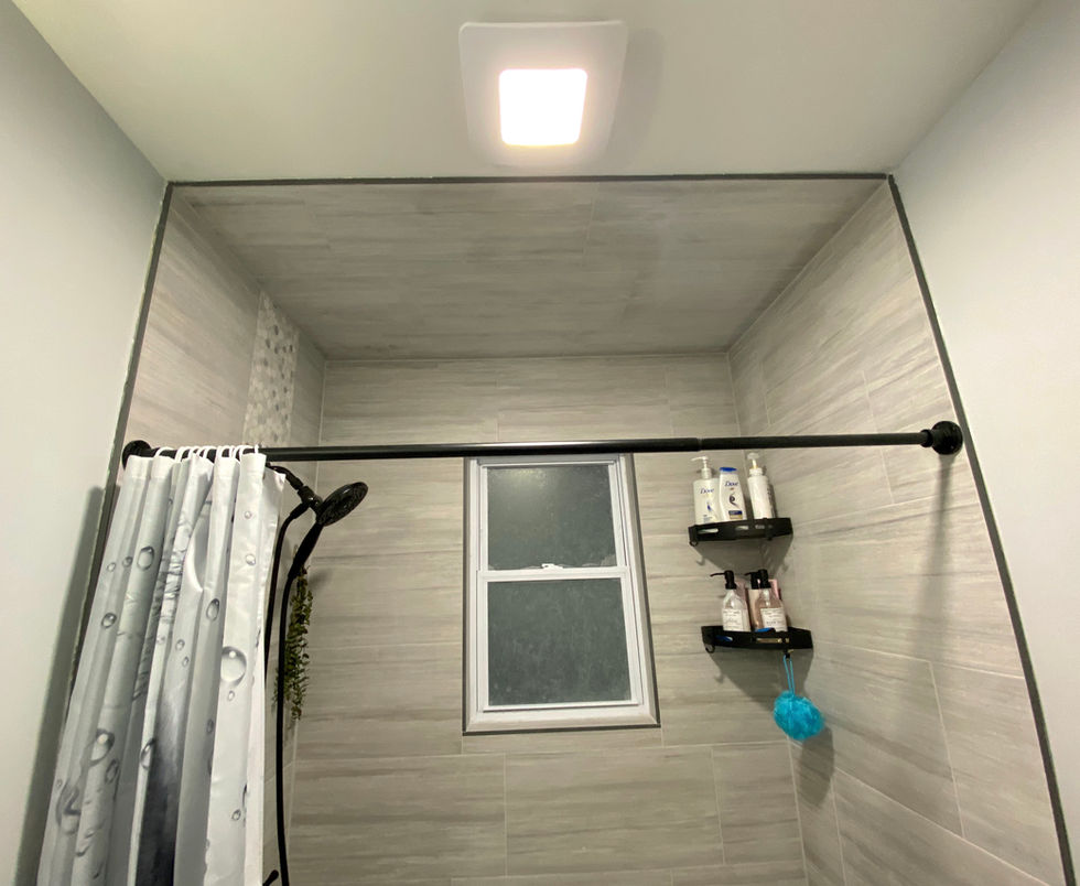 Ceiling Fan and Shower