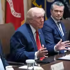 U.S. President Donald Trump speaks during a cabinet meeting at the White House on Thursday. (Photo: Alex Brandon/The Associated Press)