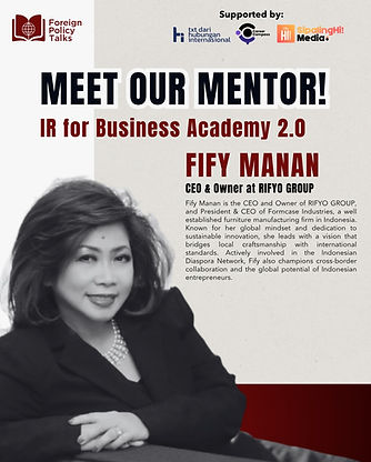 The IR for Business Academy equips international relations students in Indonesia with essential business skills. Through sess